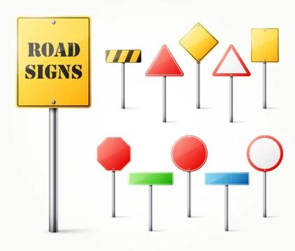 Set of road signs Illustrazione stock