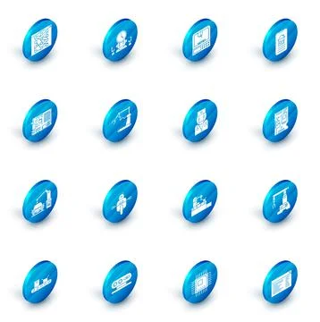 Set Robot and digital time manager, 3D printer, Smart home, Electronic comput Stock Illustration