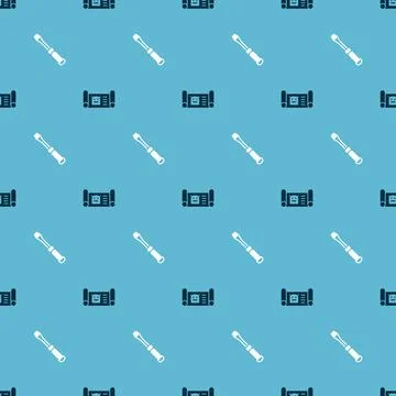 Set Robot blueprint and Screwdriver on seamless pattern. Vector Stock Illustration