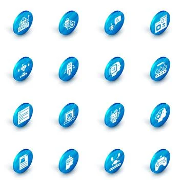 Set Robot setting, Bot, Motherboard digital chip, Disassembled robot, Computer Stock Illustration