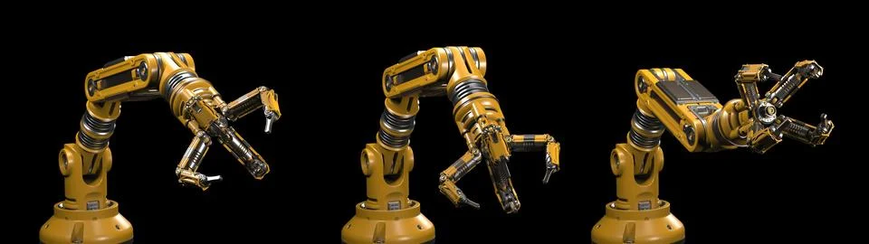Set of ROBOTIC arms Stock Illustration