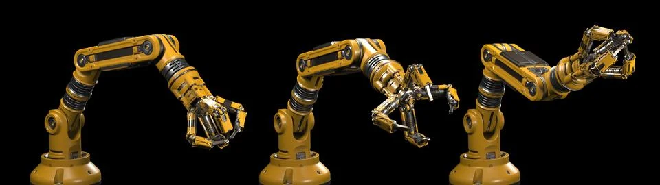 Set of ROBOTIC arms Stock Illustration
