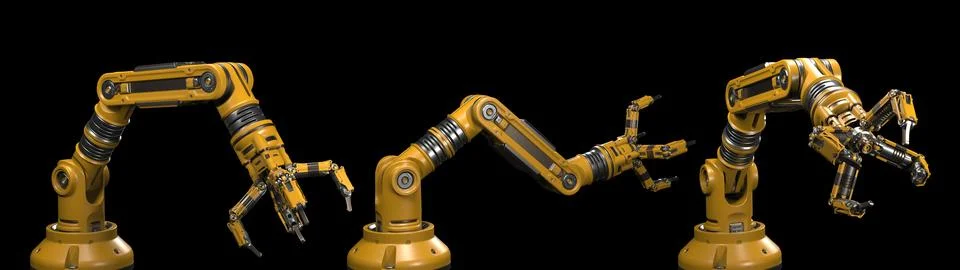 Set of ROBOTIC arms Stock Illustration