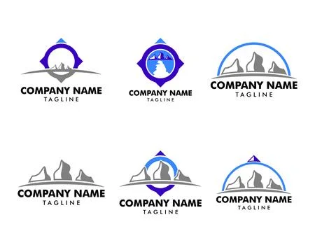 Set of Rock hill logo vector illustration Stock Illustration