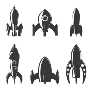 Set of the rockets icons. Stock Illustration