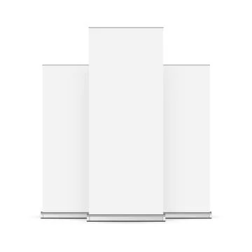 Set of Roll Up Banners Mockups, Front View Stock Illustration
