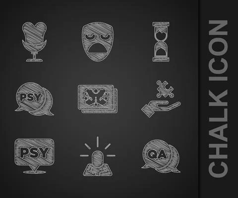 Set Rorschach test, Depression, Question and Answer, Solution to the problem 스톡 일러스트