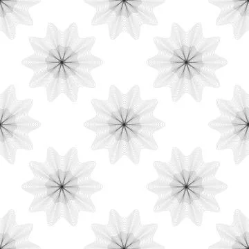 Set of Rosettes Isolated Seamless Pattern. Set of Rosettes Isolated on Whi... 스톡 사진
