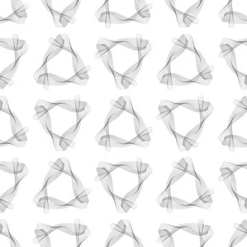 Set of Rosettes Isolated Seamless Pattern. Set of Rosettes Isolated on Whi... Stock Photos