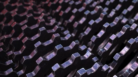 Set of rotating cogwheels looped background Stock Footage 125554155