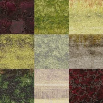 Set of rough plaster seamless generated textures Stock Illustration