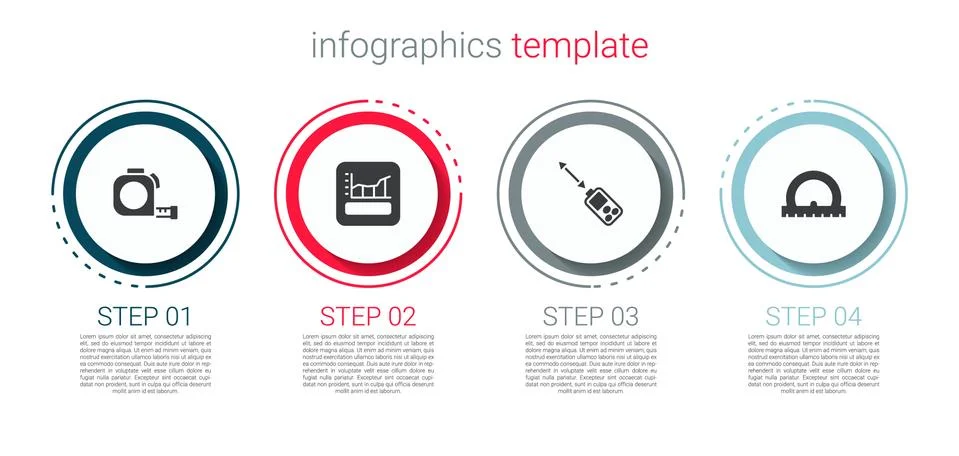 Set Roulette construction, Graph, schedule, chart, diagram, Laser distance Stock Illustration