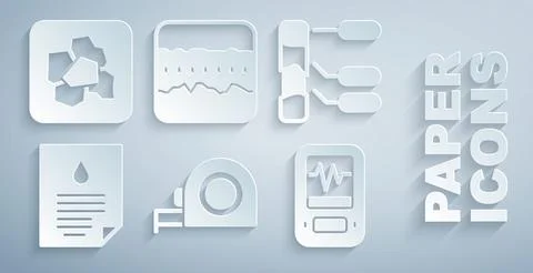 Set Roulette construction, Soil analysis, Oil drop document, Seismograph, ground イラスト素材