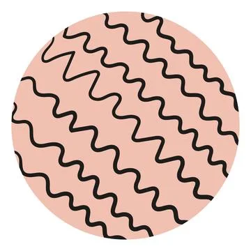 Set of round abstract shapes, backgrounds, patterns, icons for social networks Stock Illustration
