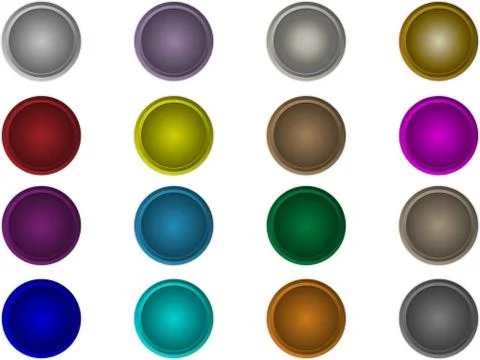 Set round buttons Stock Illustration