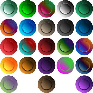 Set round buttons Stock Illustration