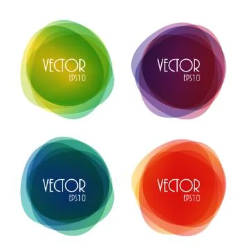 Set of Round Circle Colorful Vector Shapes Stock Illustration
