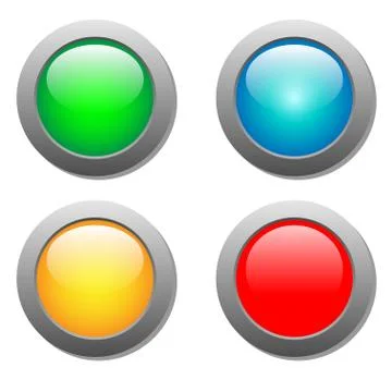 Set of round color buttons Stock Illustration