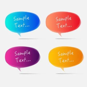 Set of round colorful vector shapes. Abstract vector banners. Design elements. Stock Illustration