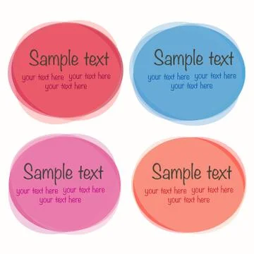 Set of round colorful vector shapes. Abstract vector banners. Design elements. Illustrazione stock