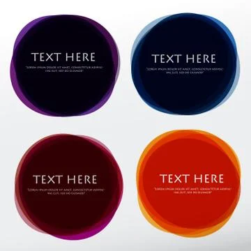 Set of round colorful vector shapes. Abstract vector banners. Design elements. 스톡 일러스트