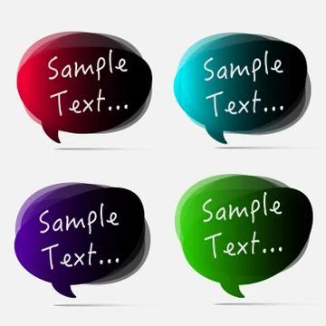 Set of round colorful vector shapes. Abstract vector banners. Design elements. Stock Illustration