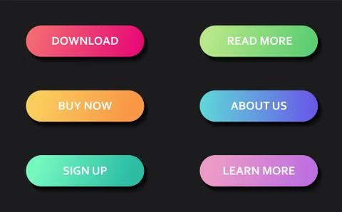 Set of round colorful web buttons for internet store design Stock Illustration