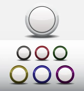 Set round dark buttons Stock Illustration