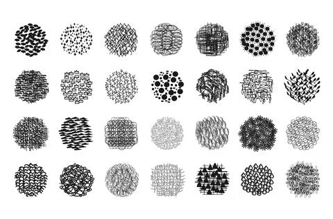 Set of round design shapes, vector illustration Stock Illustration