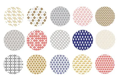 Set of round elements Stock Illustration