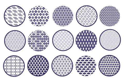 Set of round elements Stock Illustration