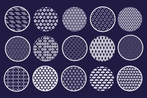 Set of round elements Stock Illustration
