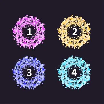 Set of round frames Illustrazione stock