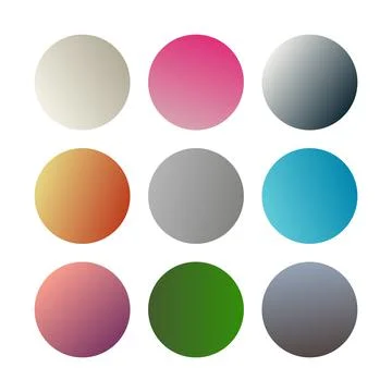 Set of Round Gradients spheres Stock Illustration