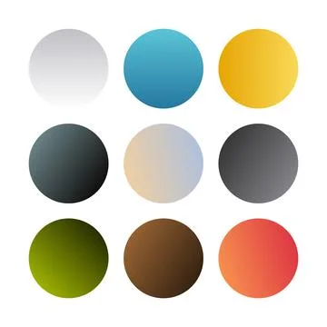 Set of Round Gradients spheres Illustrazione stock