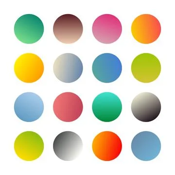 Set of Round Gradients spheres Stock Illustration