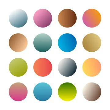 Set of Round Gradients spheres Stock Illustration