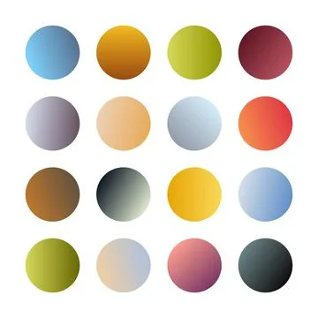 Set of Round Gradients spheres Stock Illustration
