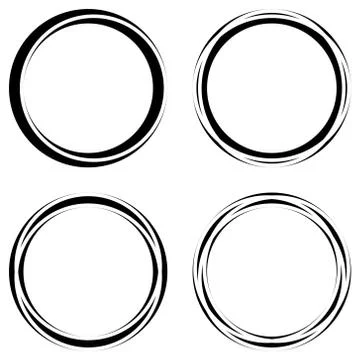 Set round logo frames with geometric pattern, vector round pattern for logo Stock Illustration