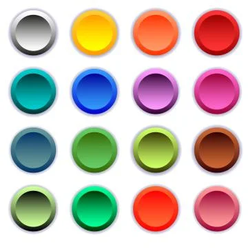 Set round multi-colored buttons 스톡 일러스트