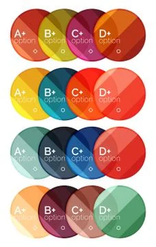 Set of round option diagram template for your data or options イラスト素材