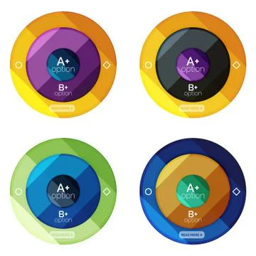 Set of round option diagram template for your data or options イラスト素材