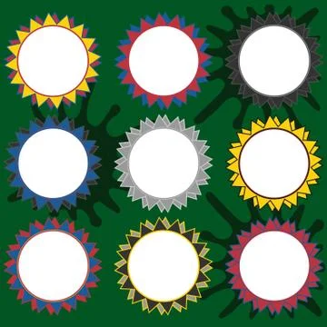 Set of round shapes with clear space for text (jpg) Stock Illustration