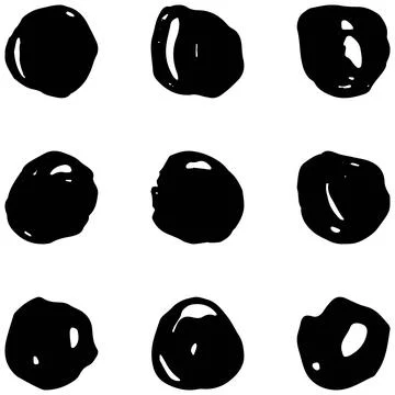 Set of round spots. Seamless repeating pattern イラスト素材