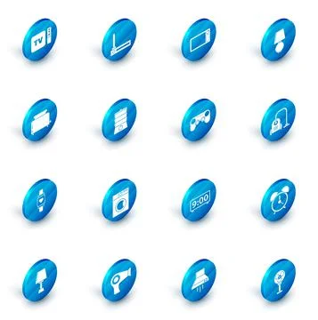 Set Router and wi-fi signal, Microwave oven, Table lamp, Toaster with toasts イラスト素材