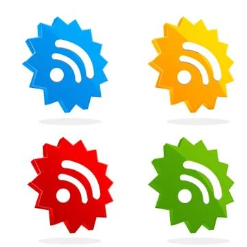 Set of rss icons Stock Illustration