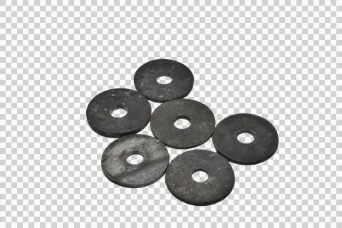 A set of rubber gaskets for sealing threaded connections Foto stock