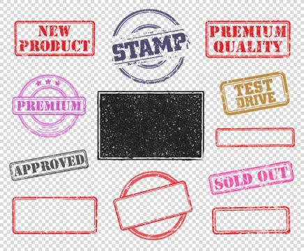 Set of rubber stamps イラスト素材