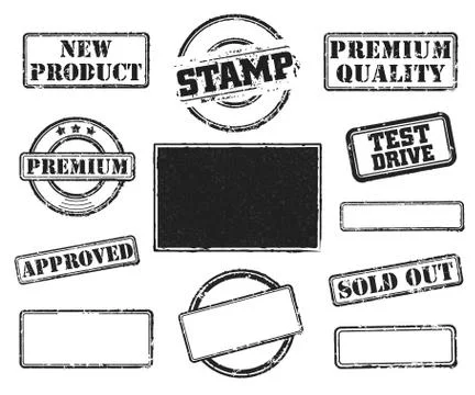 Set of rubber stamps Illustrazione stock
