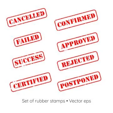 Set of rubber stamps, vector eps Stock Illustration